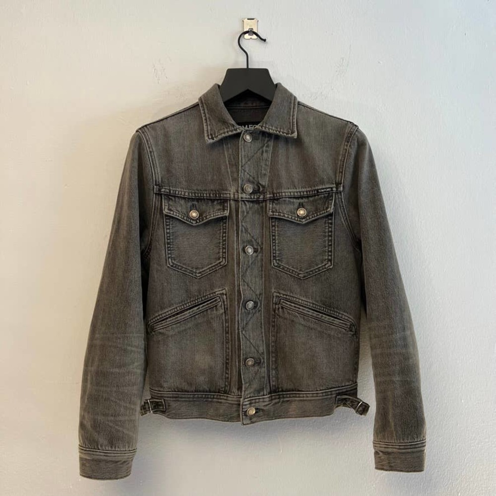 Tom Ford Icon Japanese Selvedge Denim Jacket Gray M TFD100
